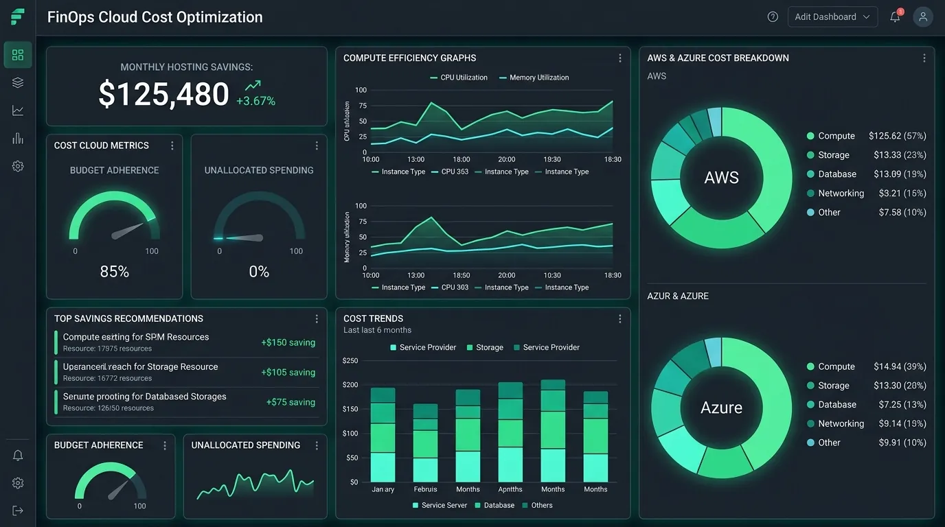 Cloud Infrastructure FinOps Analytics Dashboard