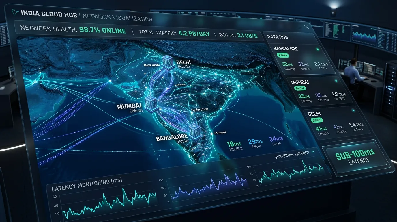 Stratlify Enterprise India Cloud Infrastructure Hub Network Topology